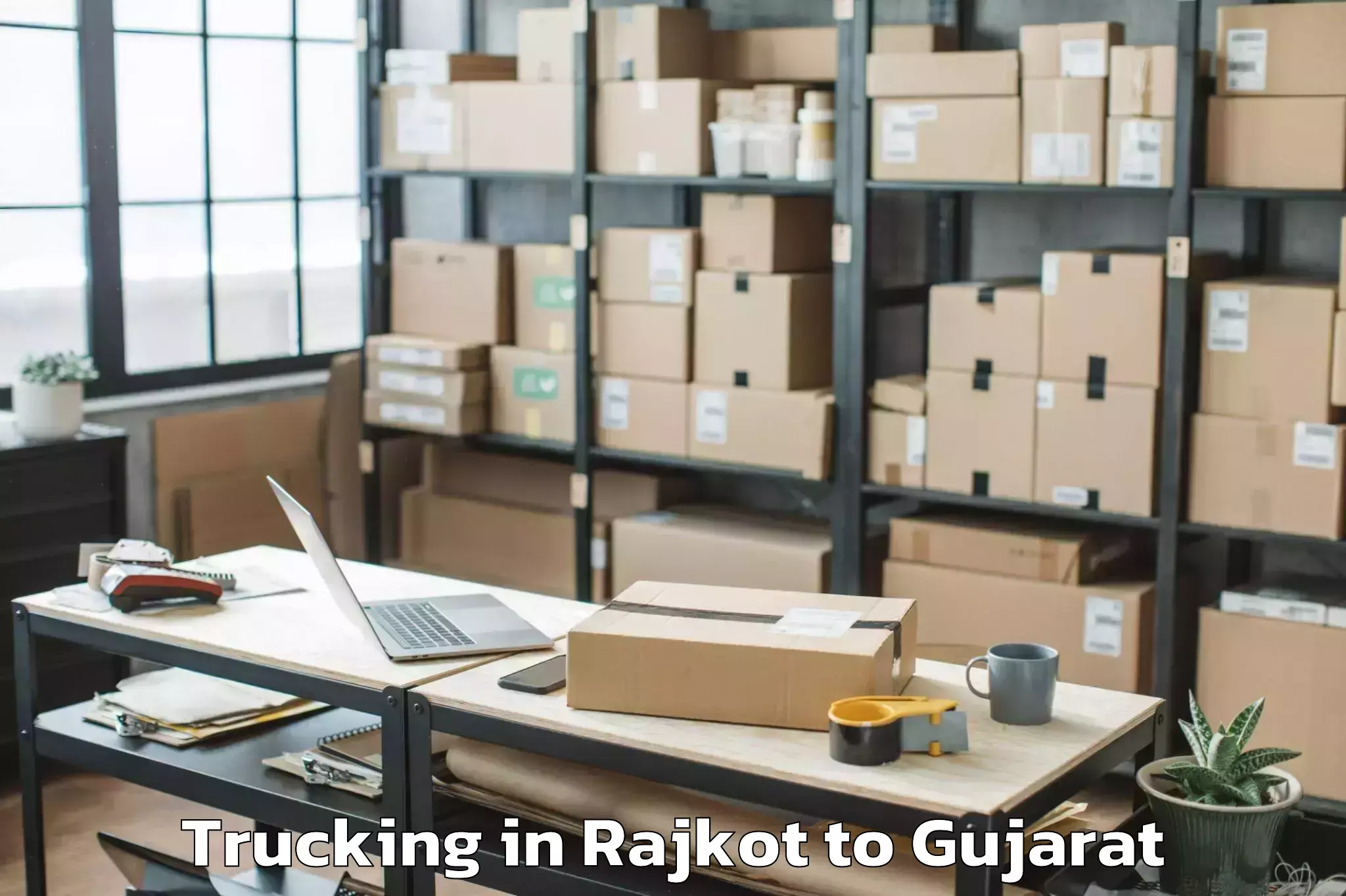 Leading Rajkot to Abhilashi University Ahmedabad Trucking Provider